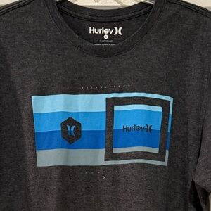 Hurley Men’s Gray Established Company Graphic T-Shirt, Size Large